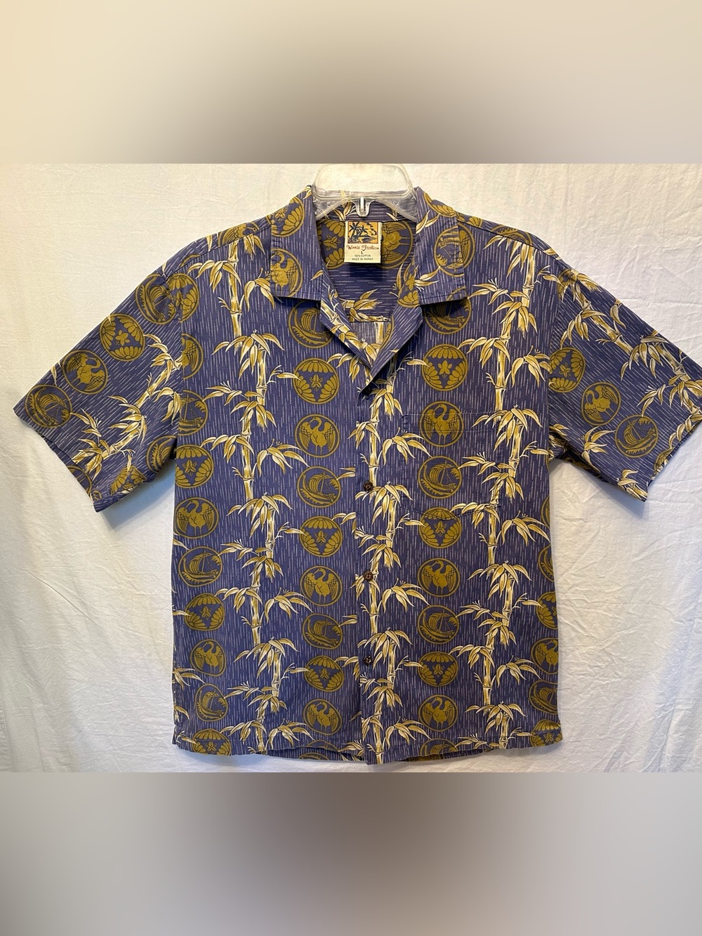 Vintage Winnie Fashion Hawaiian Shirt Mens Large Made in Hawaii 100% Cotton